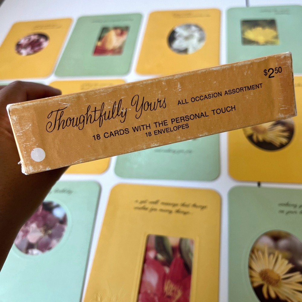 Vintage Thoughtfully Yours 13 Greeting Cards & Envelopes Floral Box Set - Picture 10 of 16